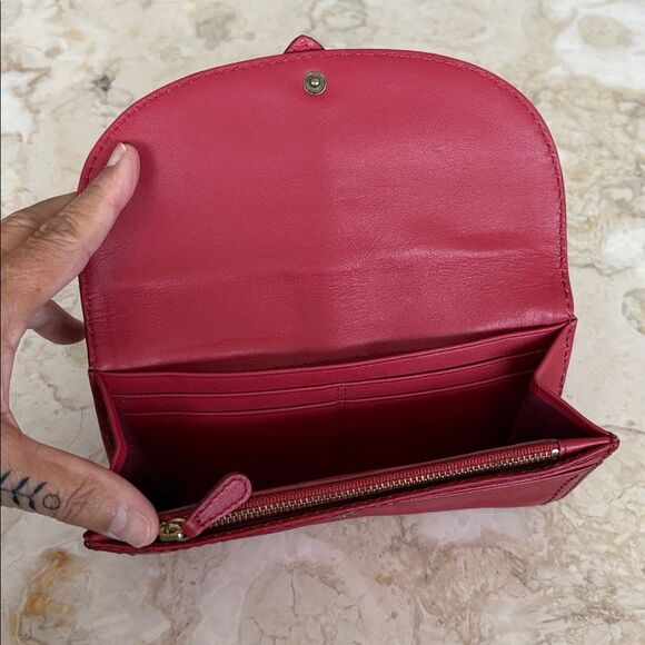 Frye Claude Brass Buckle Leather Wallet - Picture 4 of 9